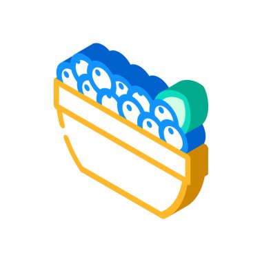 acai üzümleri izometrik ikon vektör çizimi