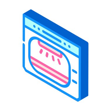 otomatik klavyeli elektronik ekipman izometrik ikon vektör illüstrasyonuName