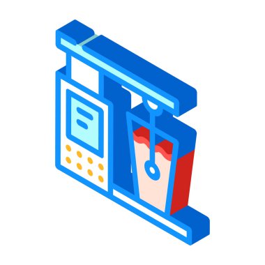 alkol metre aracı izometrik vektör illüstrasyonu