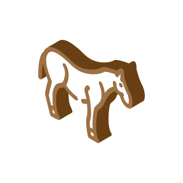 Häst djur isometrisk ikon vektor illustration — Stock vektor