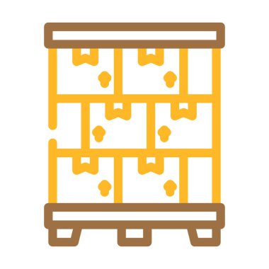 parsel kutuları renk vektör illüstrasyonu