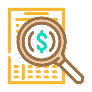 arama çözümü iş ve mali sorun renk vektör ilüstrasyonu