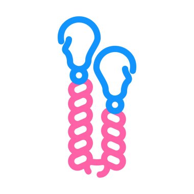 birkaç klip ve şerit renk vektör illüstrasyonu