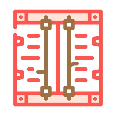 Dağıtım rengi vektör illüstrasyonu için taşıyıcı