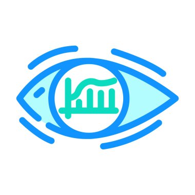 finansal görüş renk ikonu vektör illüstrasyonu