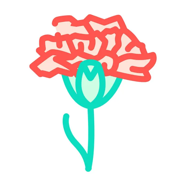Cravo cor da flor ícone vetor ilustração —  Vetores de Stock