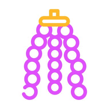 Esnek üç ayaklı renk ikonu vektör çizimi