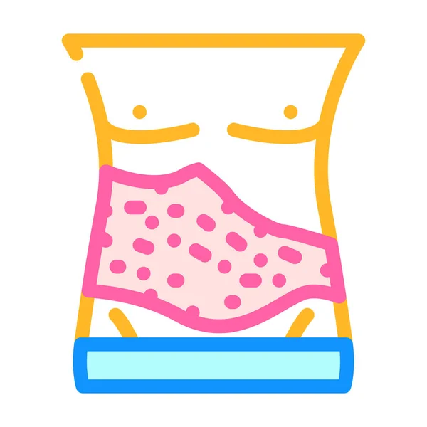 ( 영어 ) shingles skin disease color icon icon illustration — 스톡 벡터