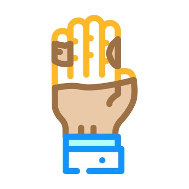 vitiligo cilt hastalığı renk ikonu vektör illüstrasyonu