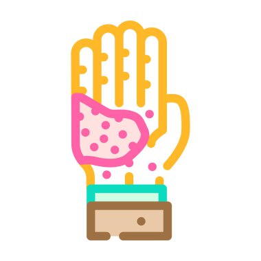 atopic dermatitis renk ikonu vektör illüstrasyonu