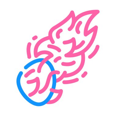 Yanan renk ikonu vektör illüstrasyonunu bolide