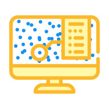 sanal yıldız evi renk ikonu vektör illüstrasyonu