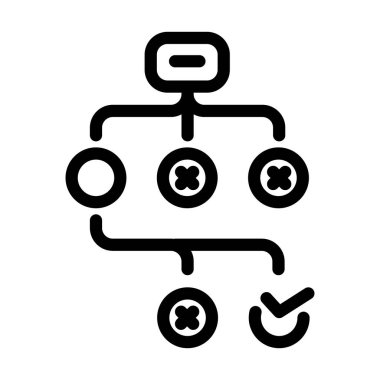 iş stratejisi çizgisi simgesi çizimi