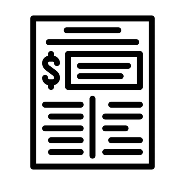 Фінансовий план лінії документа Векторні ілюстрації — стоковий вектор