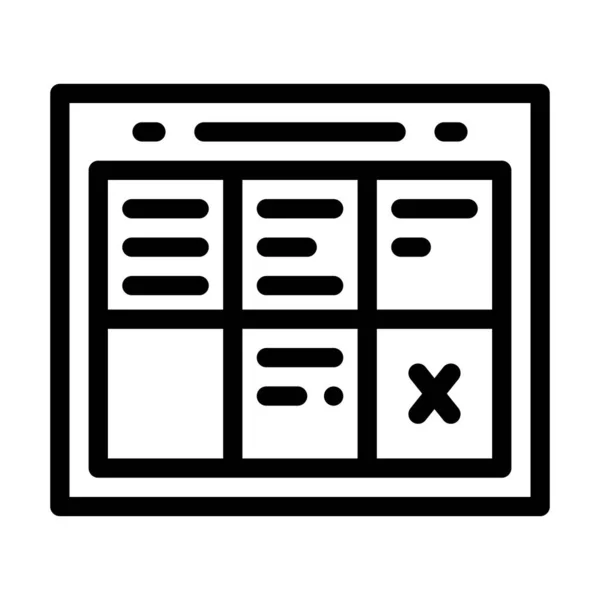 Calendário para planejar a ilustração do vetor do ícone da linha de reunião — Vetor de Stock