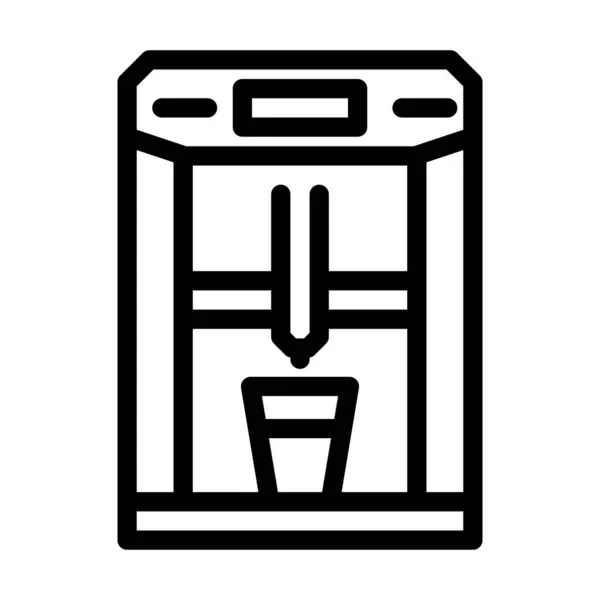 Gotejamento de filtração máquina de café equipamento linha ícone vetor ilustração — Vetor de Stock