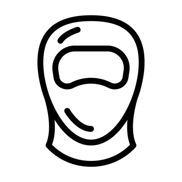 Mergulho capacete linha ícone vetor ilustração —  Vetores de Stock