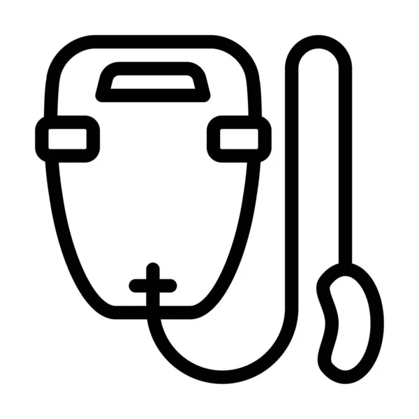 Illustration vectorielle d'icône de ligne d'équipement de plongeur de bouée — Image vectorielle