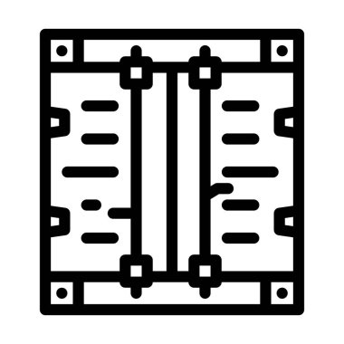 Dağıtım hattı ikon vektör illüstrasyonu için taşıyıcı