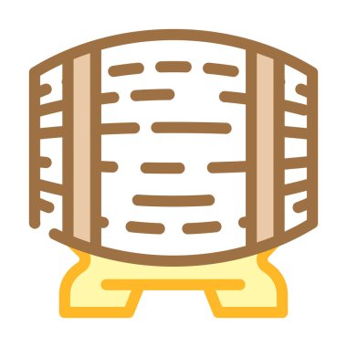 ahşap varil renk vektör çizimi