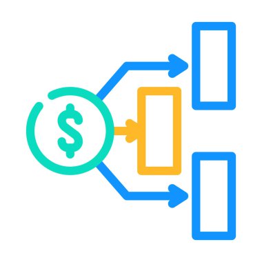 finansman planlama rengi vektör illüstrasyonu