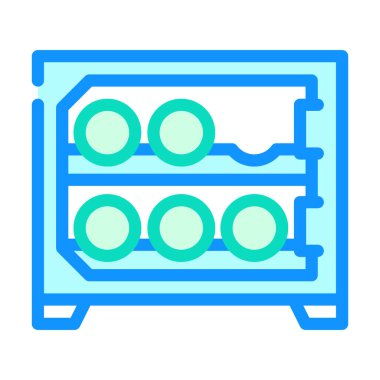 Şarap rengi ikonu çizimi için buzdolabı