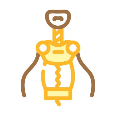 Tirbüşon aracı renk vektör çizimi