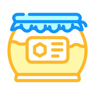 bal kavanozu renk vektör illüstrasyonu