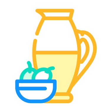 Zeytin yağı rengi ikon vektör illüstrasyonu