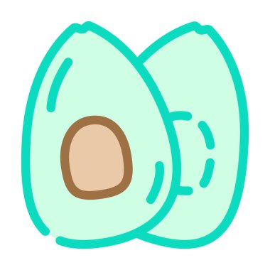 avokado besin rengi vektör çizimi