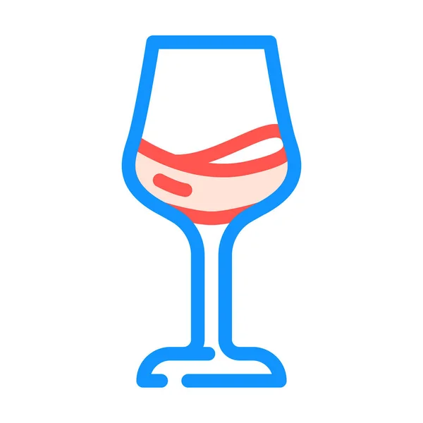 Kieliszek koloru wina ikona wektor ilustracji — Wektor stockowy