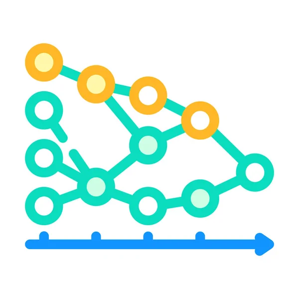 Algoritm data vetenskap färg ikon vektor illustration — Stock vektor