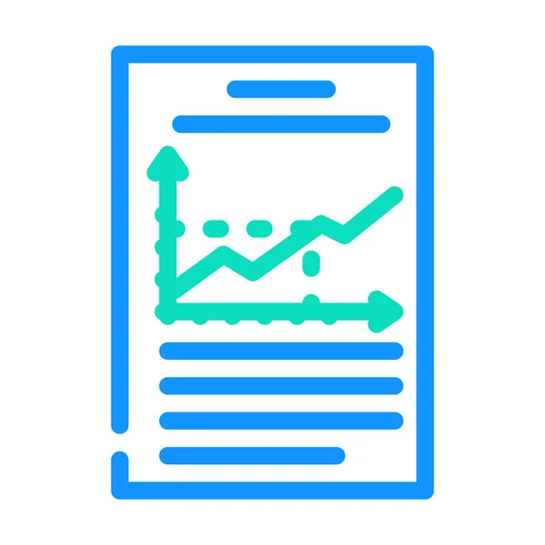 Graph data science color icon vector illustration — Stock Vector