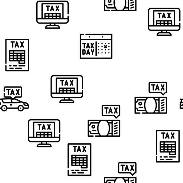 Φορολογική χρηματική πληρωμή για τον τομέα εισοδήματος χωρίς ραφή πρότυπο — Διανυσματικό Αρχείο