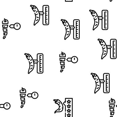 Baharatlı Biber Farklı Ölçekli Vektör Kusursuz Desen