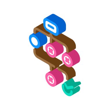 iş stratejisi planlaması izometrik ikon vektörü. İş stratejisi tabelası. izole edilmiş sembol çizimi