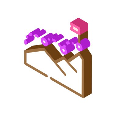 Arama çözümü iş ve finansal sorun izometrik ikon vektörü. Arama çözümü işi ve finansal sorun işareti. izole edilmiş sembol çizimi