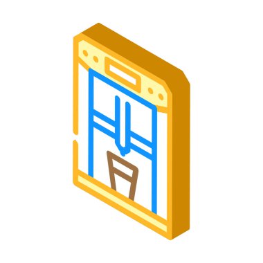 Damla filtreleme kahve makinesi ekipmanı izometrik ikon vektörü. Damla filtreleme kahve makinesi teçhizatı işareti. izole edilmiş sembol çizimi