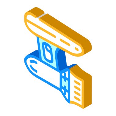 aqua scooter izometrik ikon vektörü. Su scooter tabelası. izole edilmiş sembol çizimi