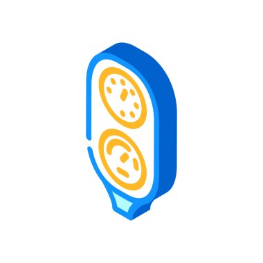 Dalış konsolu izometrik ikon vektörü. Dalış konsolu işareti. izole edilmiş sembol çizimi