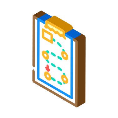 Lojistik servis izometrik ikon vektörünü izliyor. Lojistik servis izleme tabelası. izole edilmiş sembol çizimi