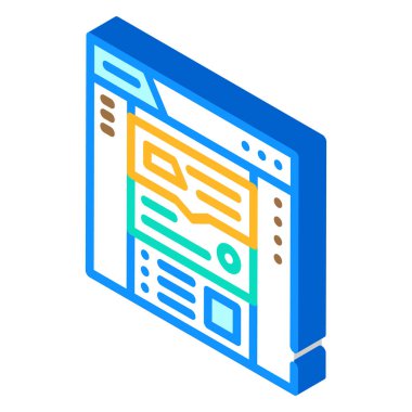 Mali teknoloji izometrik ikon vektörü ödünç veriliyor. Finans teknolojisi imzası. izole edilmiş sembol çizimi