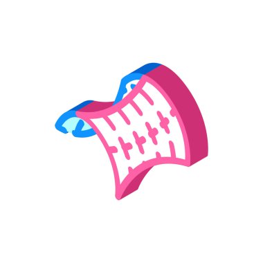 Evrenin eyer şekli izometrik ikon vektör illüstrasyonu