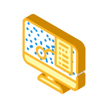 sanal planetaryum izometrik ikon vektör çizimi