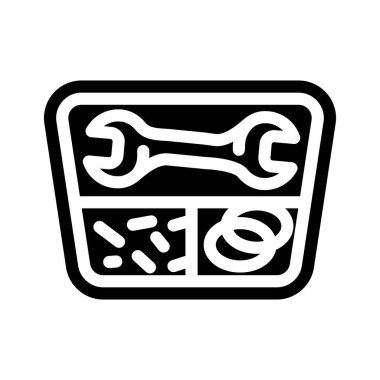 Dalgıç tamir kiti sembol vektör illüstrasyonu