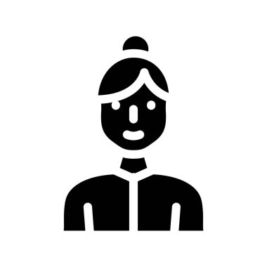 vücut pozitifi kadın simge vektör illüstrasyonu