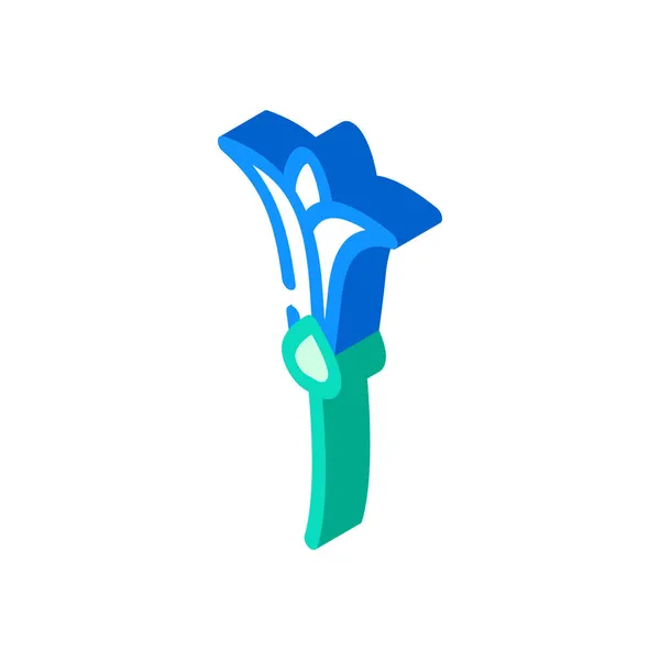 Tuberose Nature Fleur Isométrique Icône Vecteur Signe Fleur Nature Tubéreuse — Image vectorielle