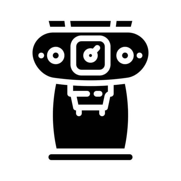 Vintage Kaffeemaschine Glyphensymbol Vektor Illustration — Stockvektor