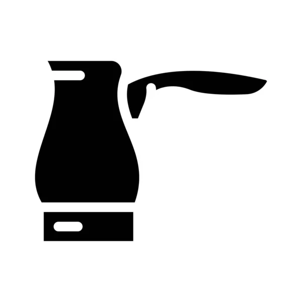 Elektrický turk pro vaření kávového glyfu ikony vektorové ilustrace — Stockový vektor