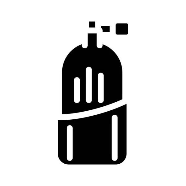 Illustration vectorielle d'icône de glyphe de bouteille d'oxygène — Image vectorielle
